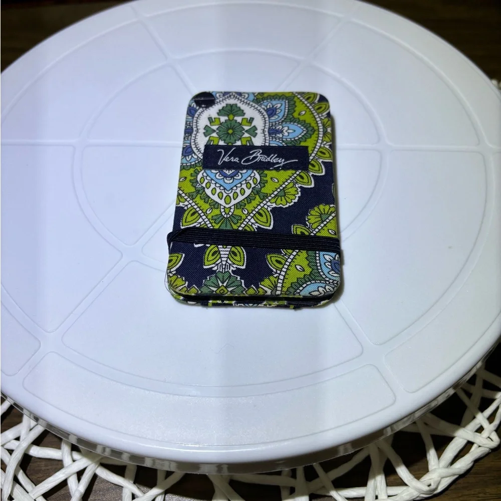 Vera Bradley Green and Blue Patterned Card Holder